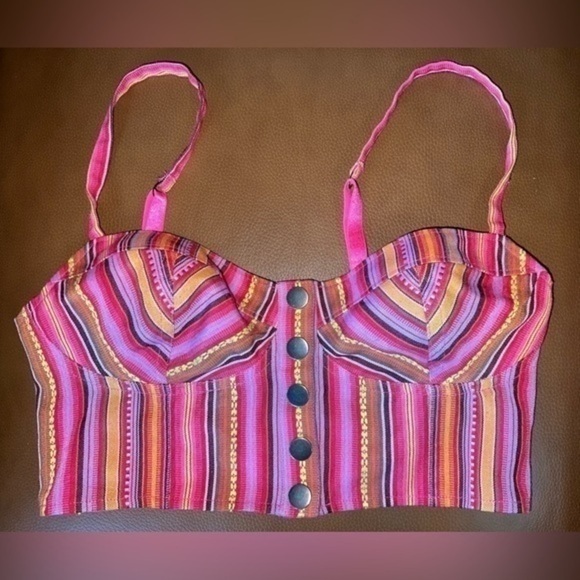 Nanette Lepore Tops - L'Amour by Nanette Lepore Striped Jacquard Bralette